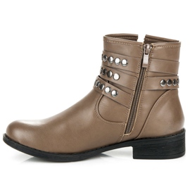 Yes Mile Botas con hebilla decorativa marrón 3
