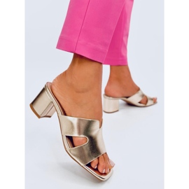 Chanclas de tacón Vallon Gold dorado 2 Chanclas de tacón Vallon Gold dorado 2