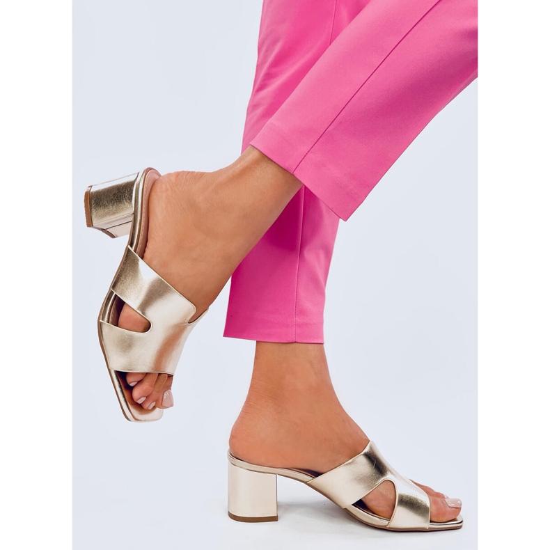 Chanclas de tacón Vallon Gold dorado 1 Chanclas de tacón Vallon Gold dorado 1