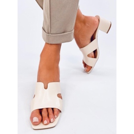 Mules de tacón Vallon beige 4