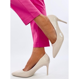 Salón stiletto lacado Charlotte Beige 5