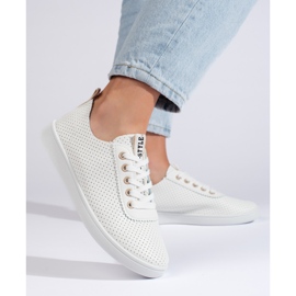 Deportivas mujer caladas blancas blanco 3