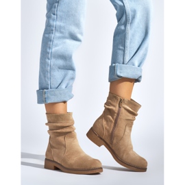 Botines mujer ante beige 1