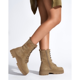 Botines de mujer con cordones marrones marrón 2 Botines de mujer con cordones marrones marrón 2