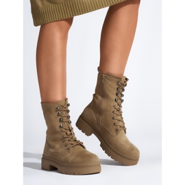 Botines de mujer con cordones marrones marrón 1 Botines de mujer con cordones marrones marrón 1