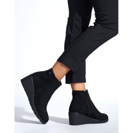 Botas de cuña negras negro 2