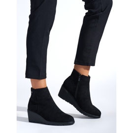 Botas de cuña negras negro 1