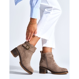 Botines de ante beige 4