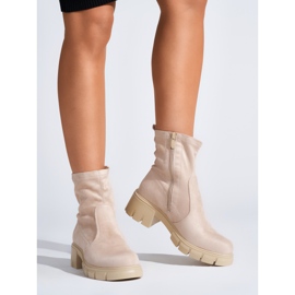 Botas beige mujer 1