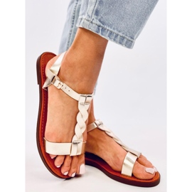 Sandalias mujer Pourta Oro dorado 3