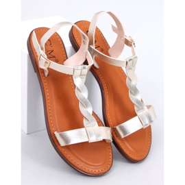 Sandalias mujer Pourta Oro dorado 1