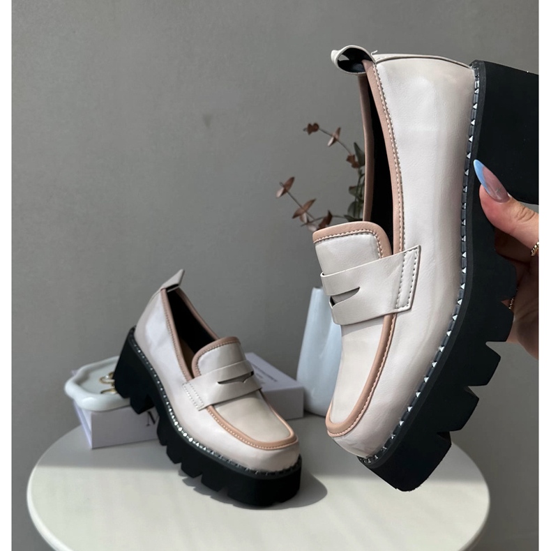 S.Barski Mocasines Mujer Piel D&amp;A MR870-32 Beige 1