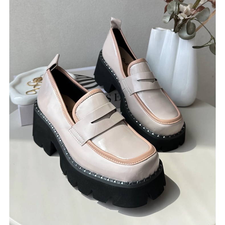 S.Barski Mocasines Mujer Piel D&amp;A MR870-32 Beige 2