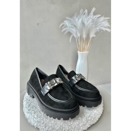 Mocasines De Mujer Con Tira Decorativa Negro Nancille 2