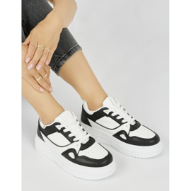Deportivas plataforma mujer negras negro 1