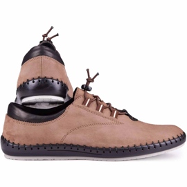 Kampol Zapatos casual hombre 337 / OL marrón beige 4