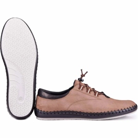 Kampol Zapatos casual hombre 337 / OL marrón beige 6