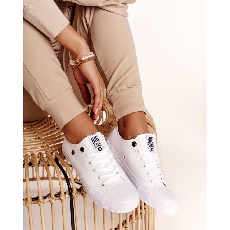 Zapatillas bajas clásicas para mujer Big Star AA274010 Blanco 2