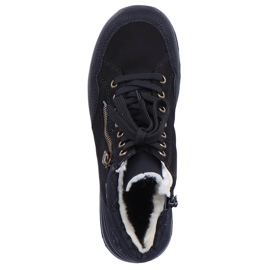 Botas aislantes mujer Rieker L7701-00 de piel impermeable negra negro 2