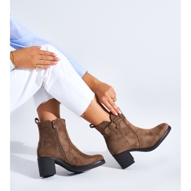 Botines de ante beige oscuro 3
