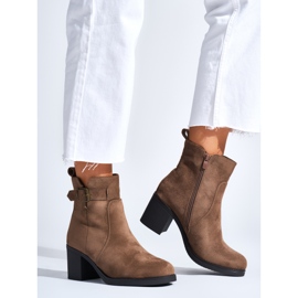 Botines de ante beige oscuro 1