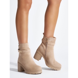 Botines de mujer beiges 1