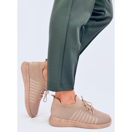 Zapatillas deportivas Sharpe Khaki tipo calcetín beige 3