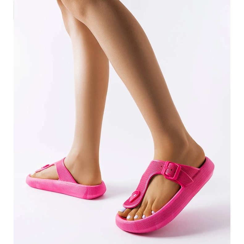 Sandalias plataforma fucsia de Moretti rosado 1 Sandalias plataforma fucsia de Moretti rosado 1