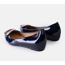 Bailarinas azul marino con hebilla Lillie 3