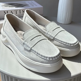 Mocasines Mujer Ante Beige Claro Filidia 8