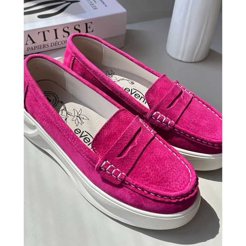 Mocasines Mujer Ante Fucsia Filidia rosa 1