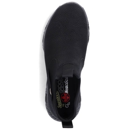 Zapatos sin cordones cómodos hasta el tobillo para mujer, negro Rieker M6053-00 2