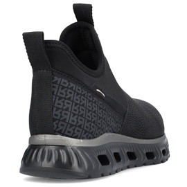 Zapatos sin cordones cómodos hasta el tobillo para mujer, negro Rieker M6053-00 4