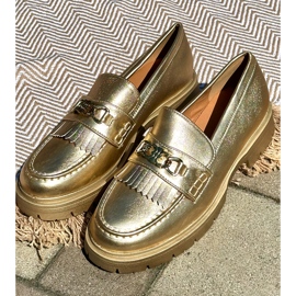 PH2 Mocasines Mujer Piel Ecológica Adorno Dorado Zanita 3