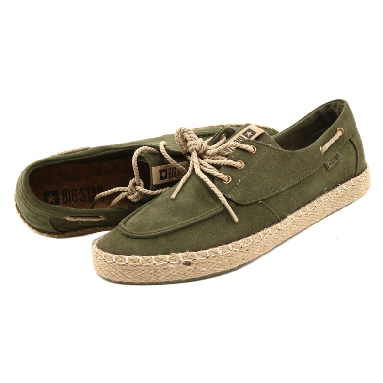 Alpargatas con Cordones para Hombre Big Star NN174055 Caqui verde 3