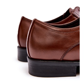 Zapatos de cuero marrón para hombre 3