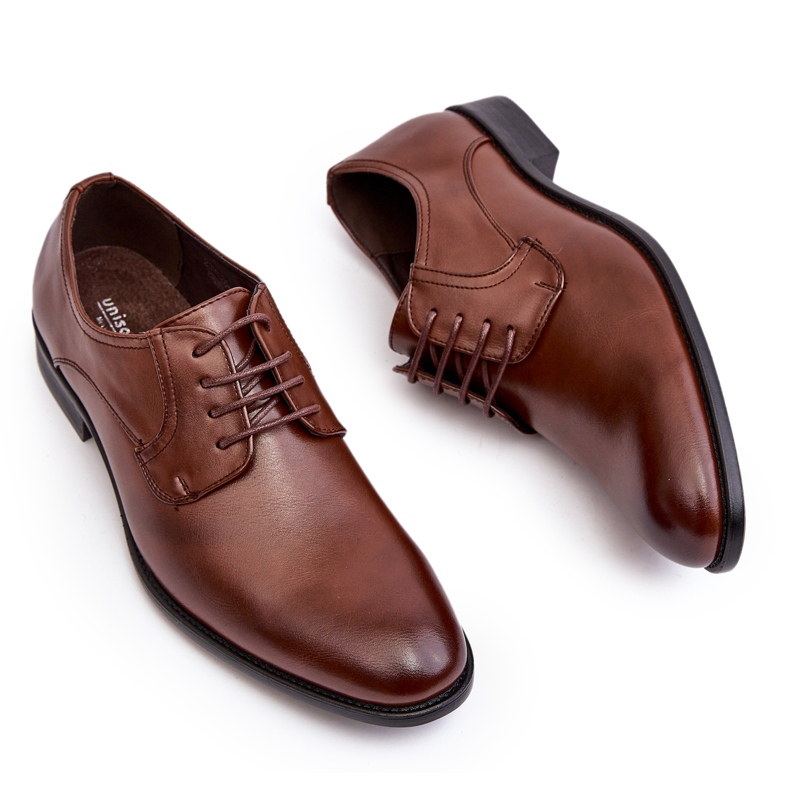 Zapatos de cuero marrón para hombre 4