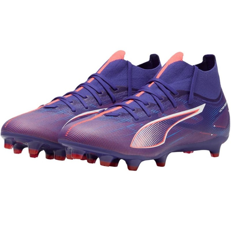 Zapatillas de fútbol Puma Ultra 5 Match+ FG/AG 107686 01 púrpura 1