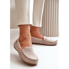 Mocasines Calados Mujer Beige Claro Rasirna 3
