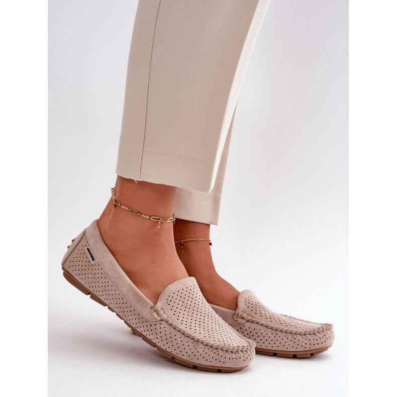 Mocasines Calados Mujer Beige Claro Rasirna 2