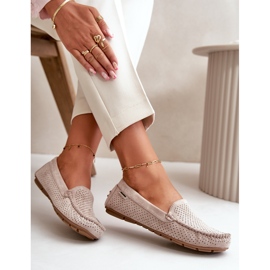 Mocasines Calados Mujer Beige Claro Rasirna 6