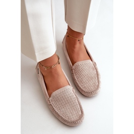 Mocasines Calados Mujer Beige Claro Rasirna 8