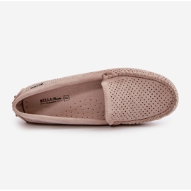 Mocasines Calados Mujer Beige Claro Rasirna 1