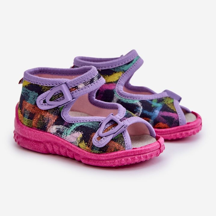 Lemigo Pantuflas infantiles Nel 310-06 Gokids Multicolor púrpura 1