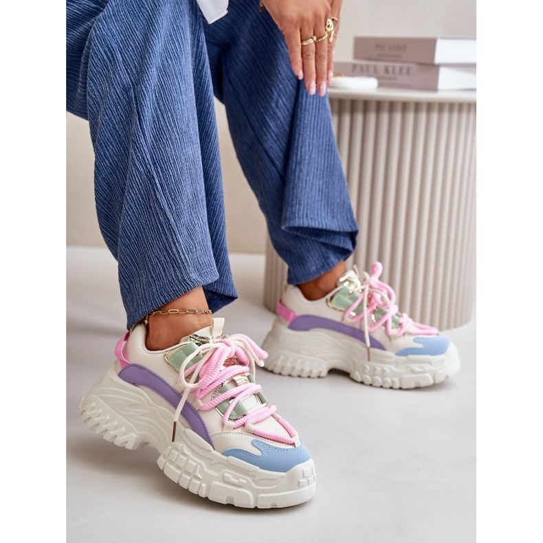 Deportivas de Mujer con Suela Gruesa Multicolor Nevela beige 1 Deportivas de Mujer con Suela Gruesa Multicolor Nevela beige 1