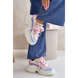 Deportivas de Mujer con Suela Gruesa Multicolor Nevela beige 8