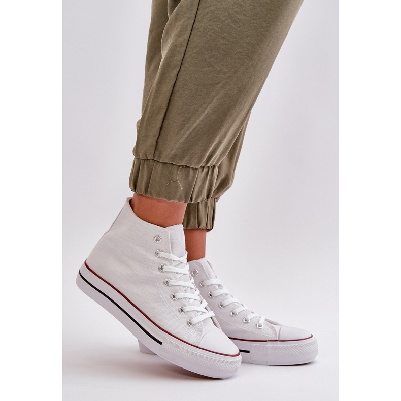 Zapatillas altas de mujer blancas Onaria blanco 1 Zapatillas altas de mujer blancas Onaria blanco 1