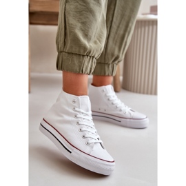 Zapatillas altas de mujer blancas Onaria blanco 2