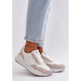 Zapatillas Deportivas De Mujer Con Plataforma En Piel Ecológica, Blanco Issatta 1