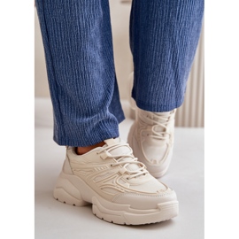 Zapatillas Deportivas de Mujer con Suela Gruesa, Beige Claro Lerista 4